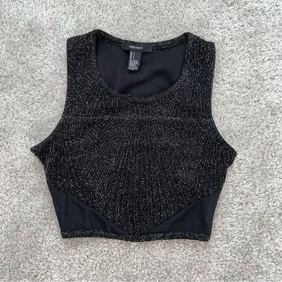 Forever21 Sparkly Crop Top - Picture 3 of 8